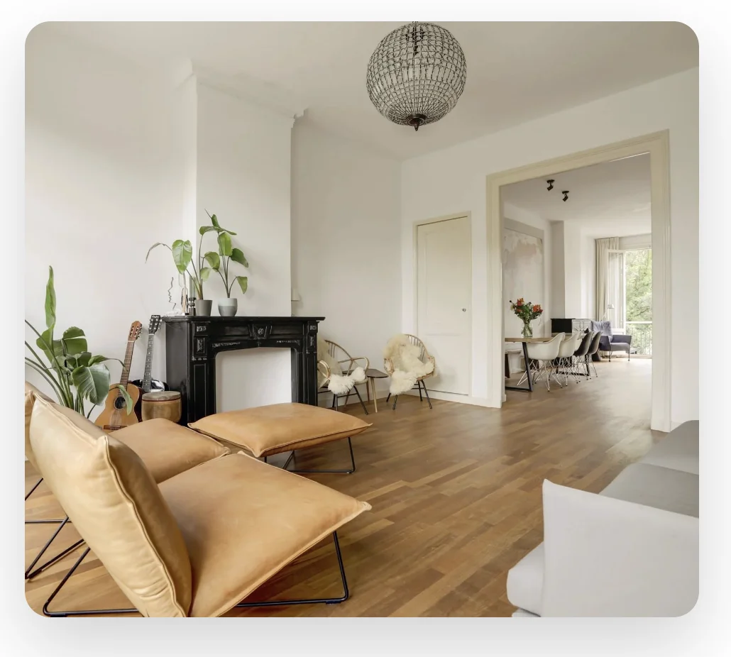 Verhuur — sfeervolle woonkamer